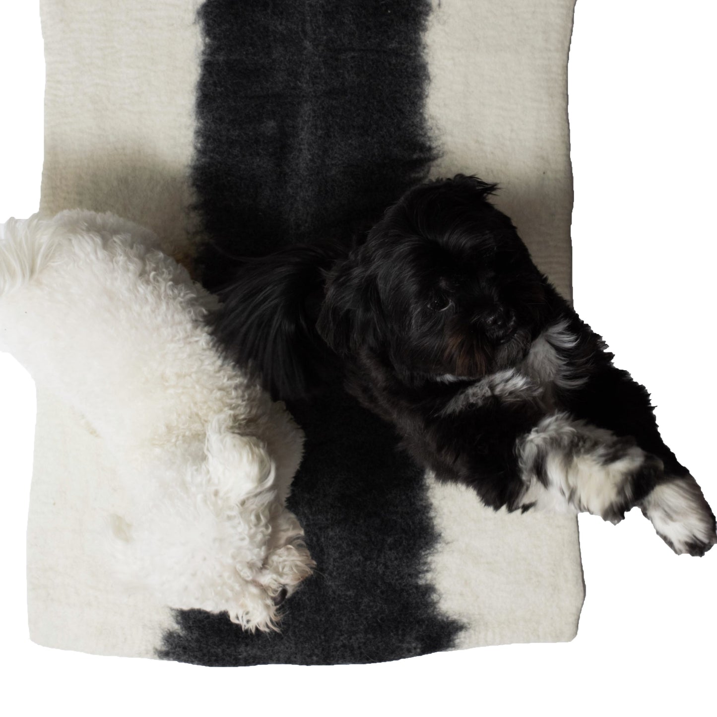 Wool Mat, Ombre, Black & White