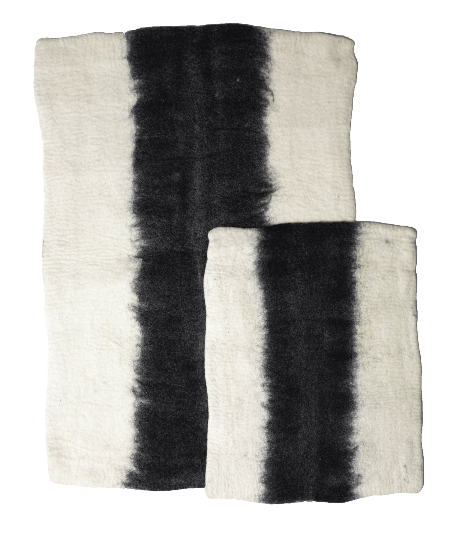 Wool Mat, Ombre, Black & White