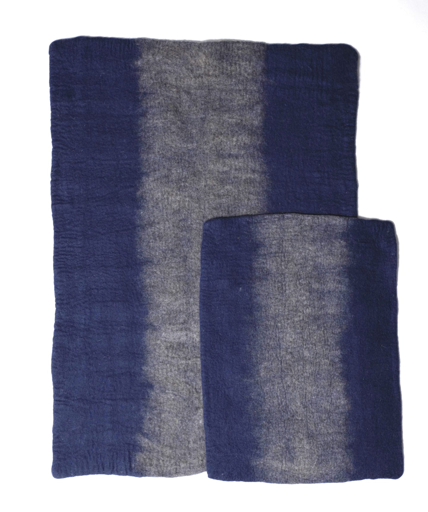Wool Mat, Ombre, Navy
