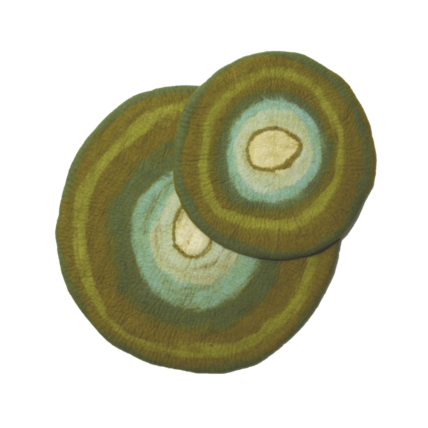 Wool Mat, Agate, Green