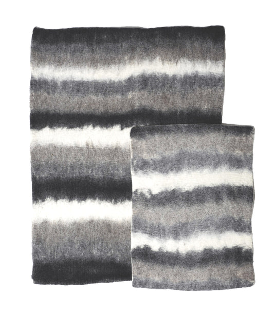 Wool Mat, Multi-Ombre, Black