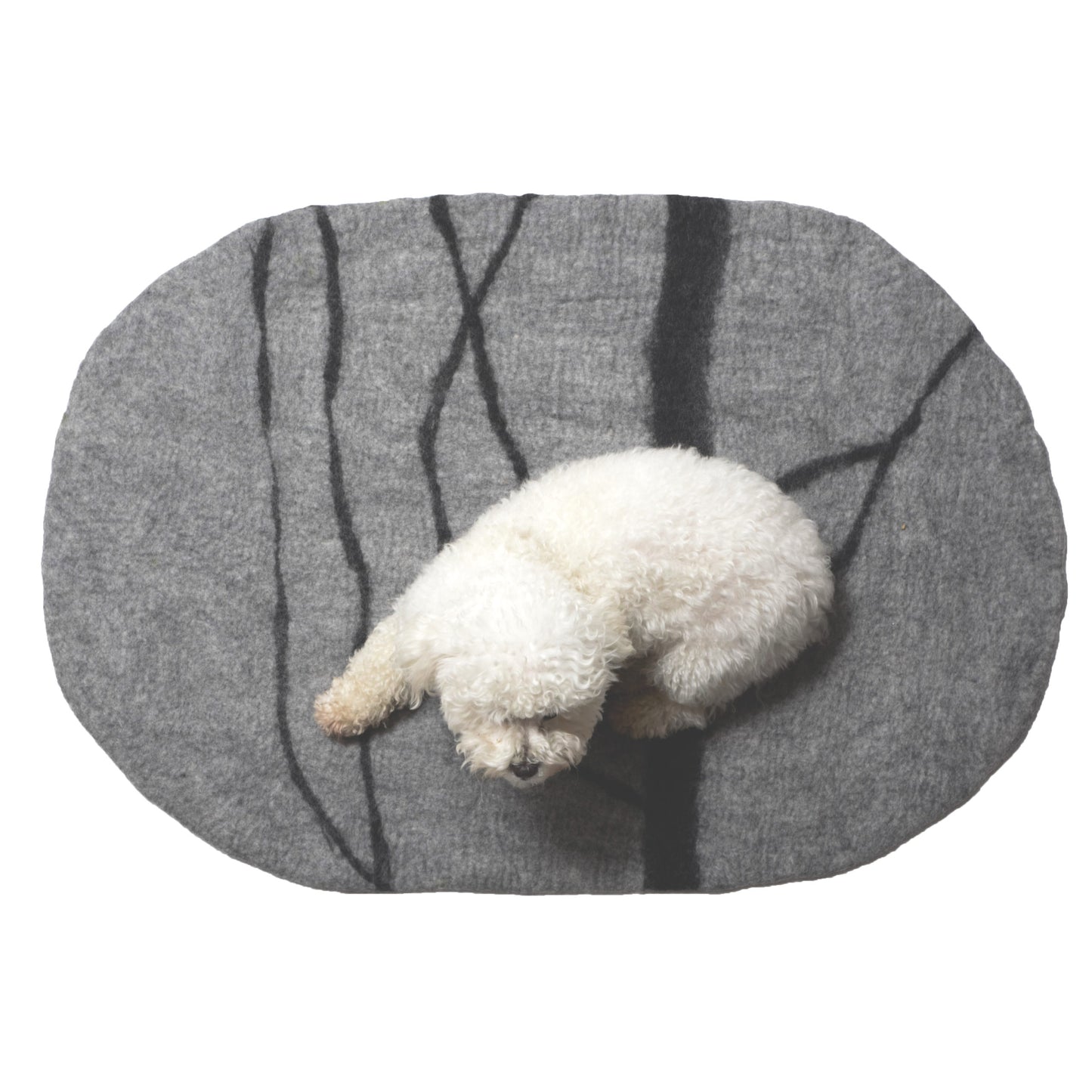 Wool Mat, River Stone, Light Grey