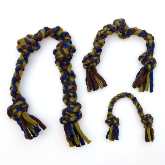 Knotted Rope Dog Toy, Navy/Green