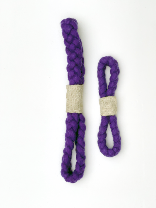 Purple Pure Wool Loop Pull with Hemp Toy for Dogs