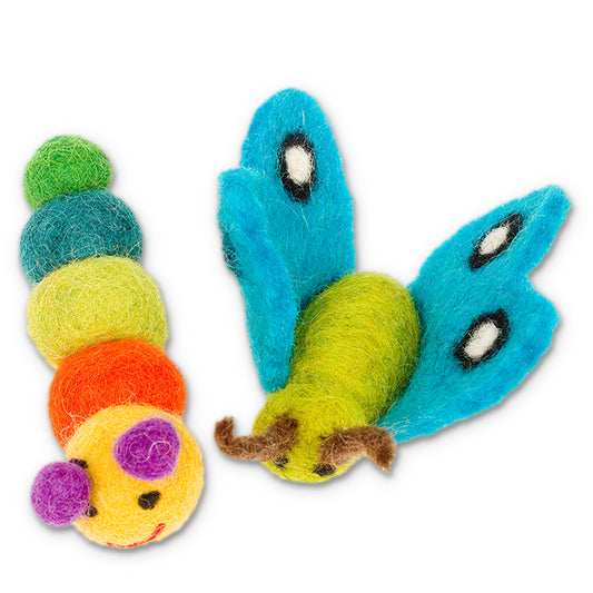 Caterpillar & Butterfly, Pack of 2 Toys